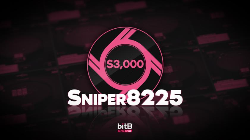 sniper8225 took down $3,000! Our beast knows how to make his entrance at the $30 stake!